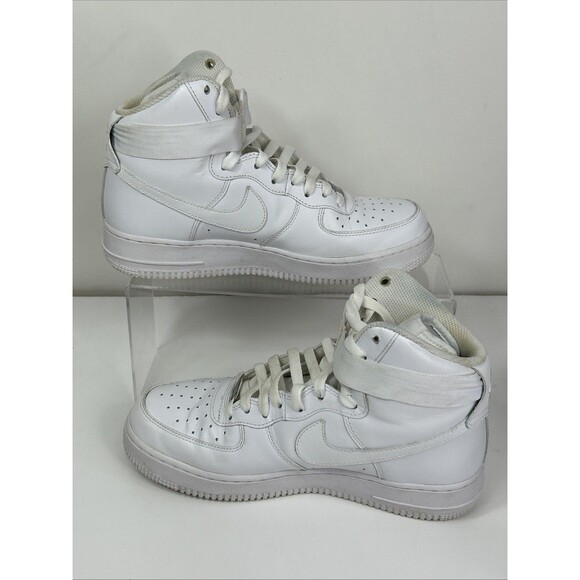 Nike Air Force 1 High Mid Sz 9 Triple White Women’s 334031-105 AF1 Basketball - Picture 4 of 13